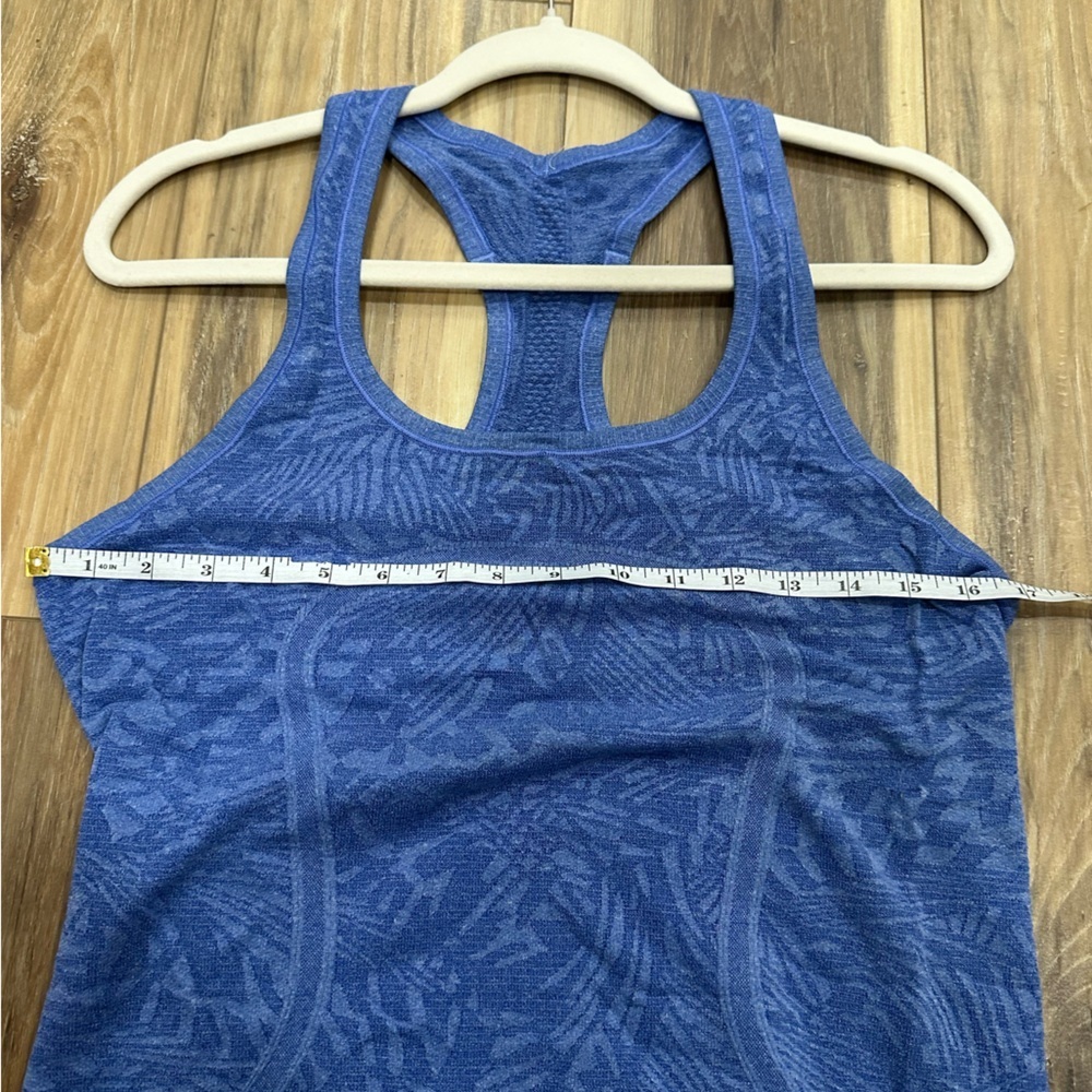 Lululemon Women's Swiftly Tech Racerback Heathered Harbor Blue Size 10 - Picture 6 of 9